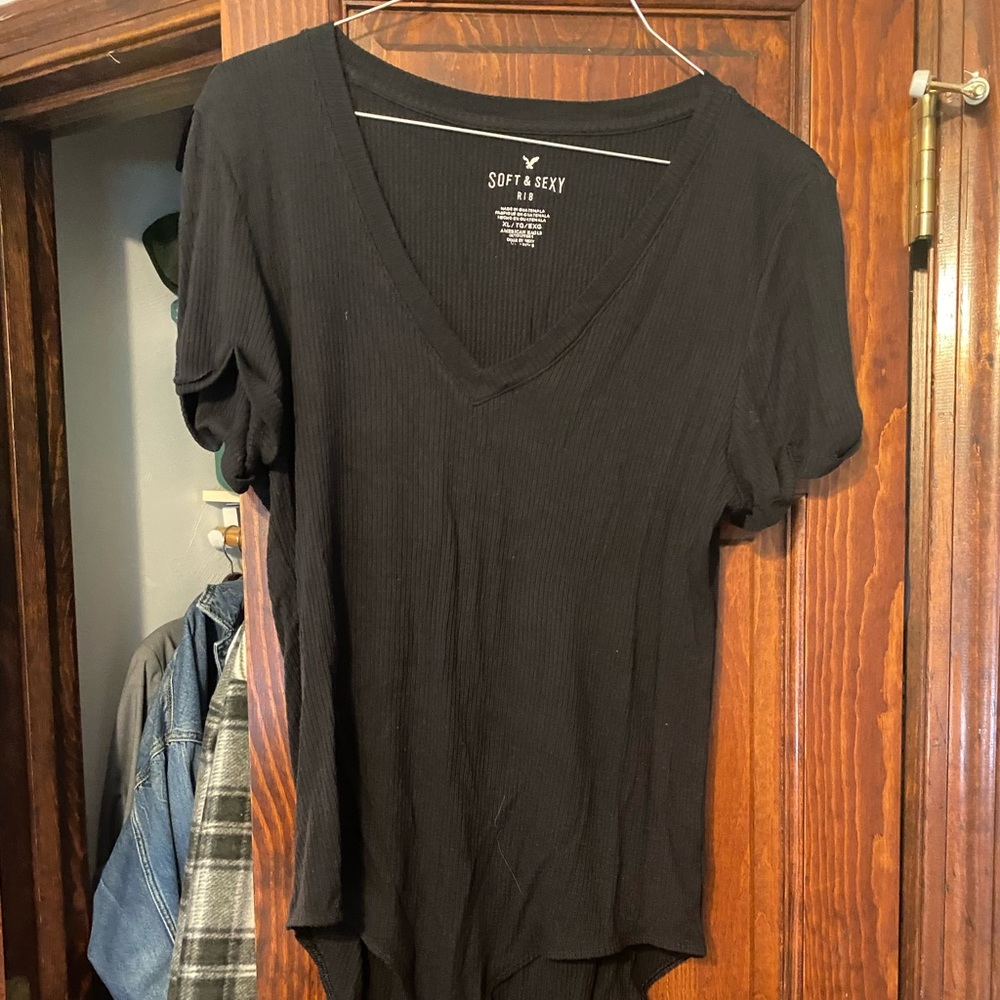 Black Short Sleeve body Suit